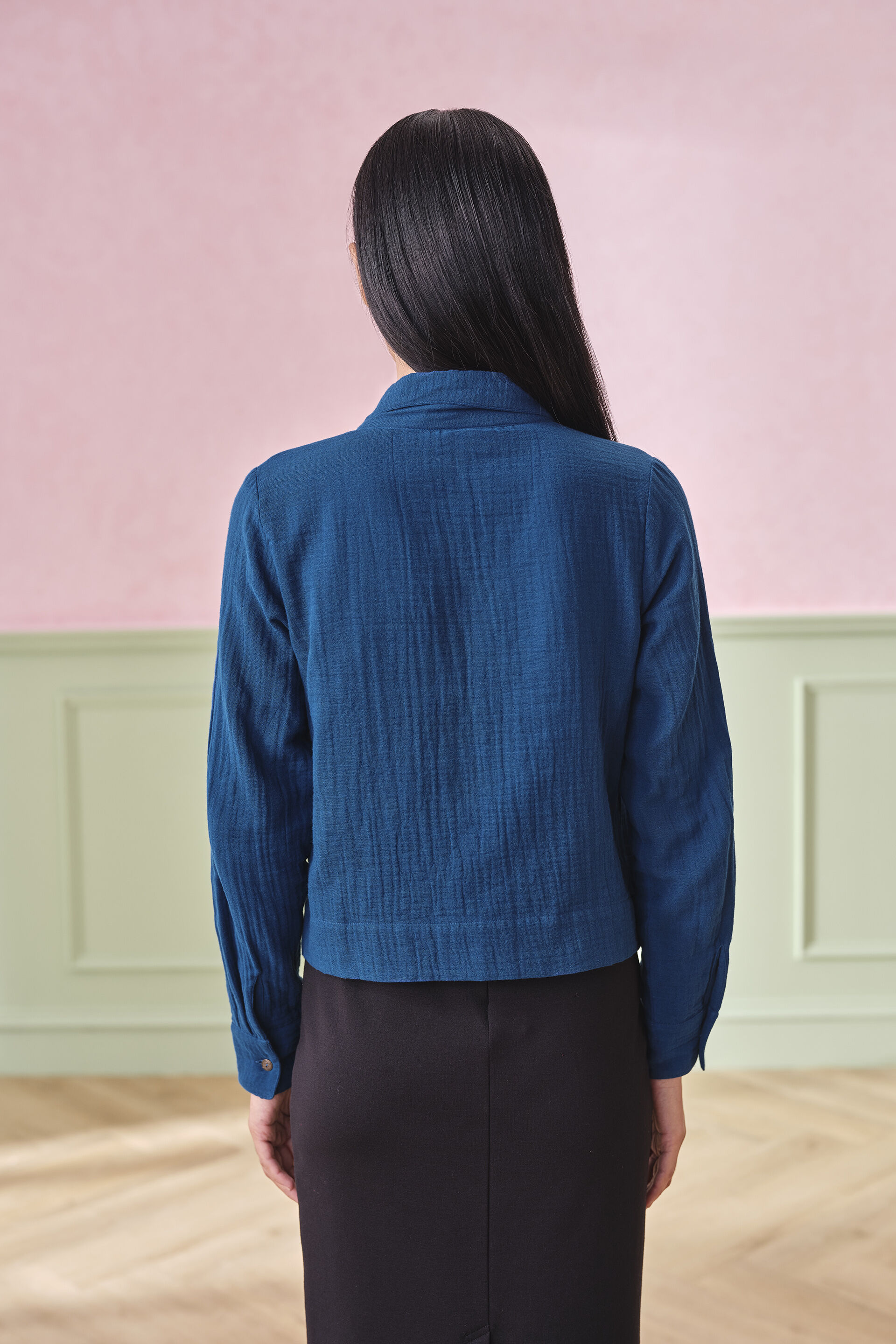 Caribbean Wave Cotton Top, Teal, image 4